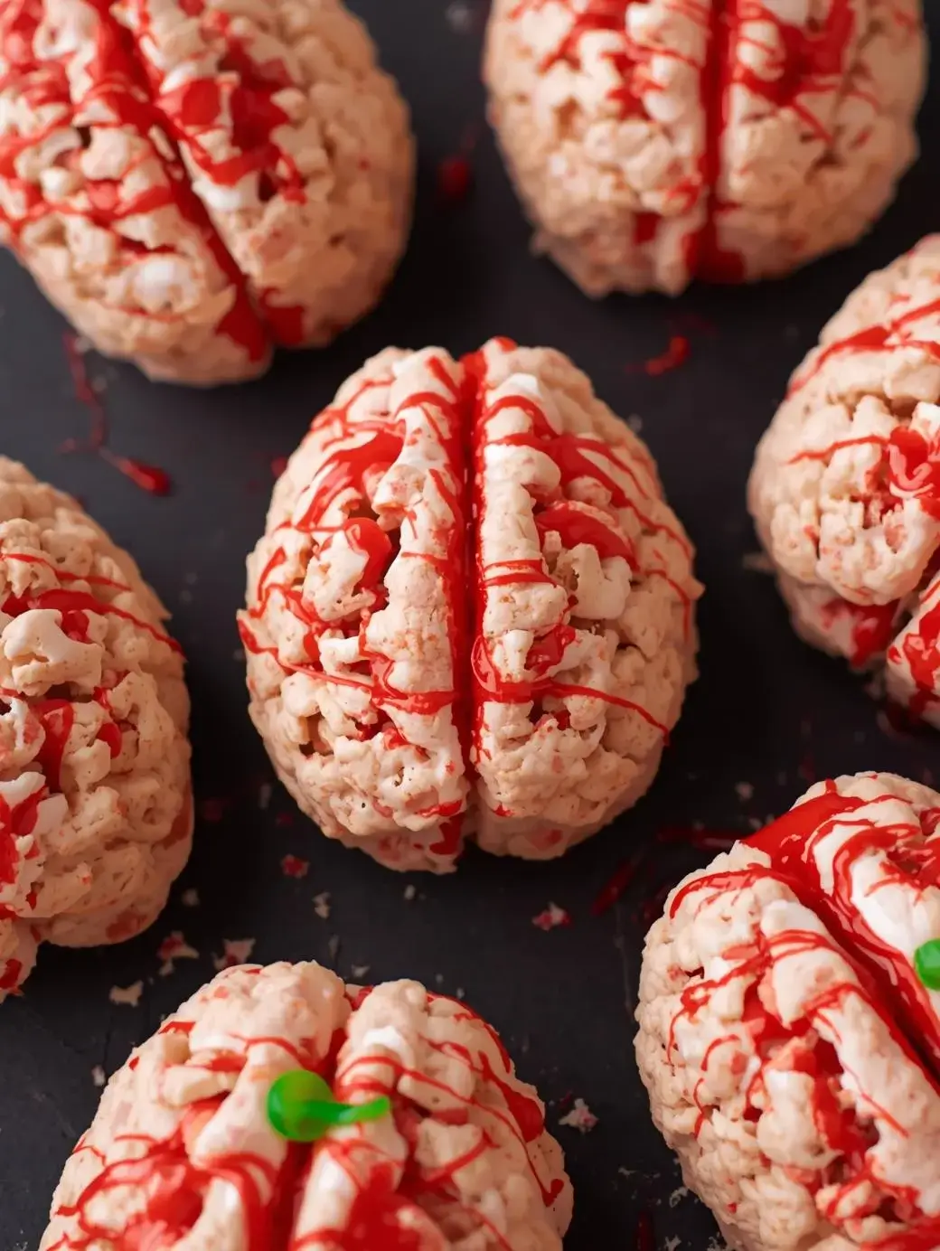 Marshmallow Rice Krispies Halloween Brains