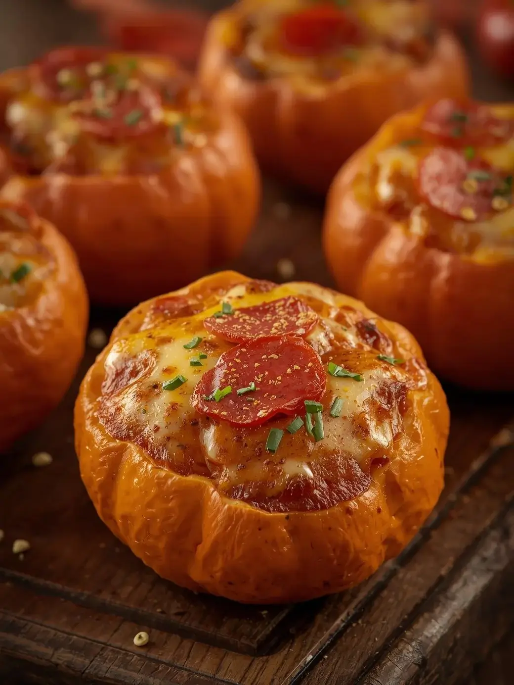 Pizza-Stuffed Pumpkins