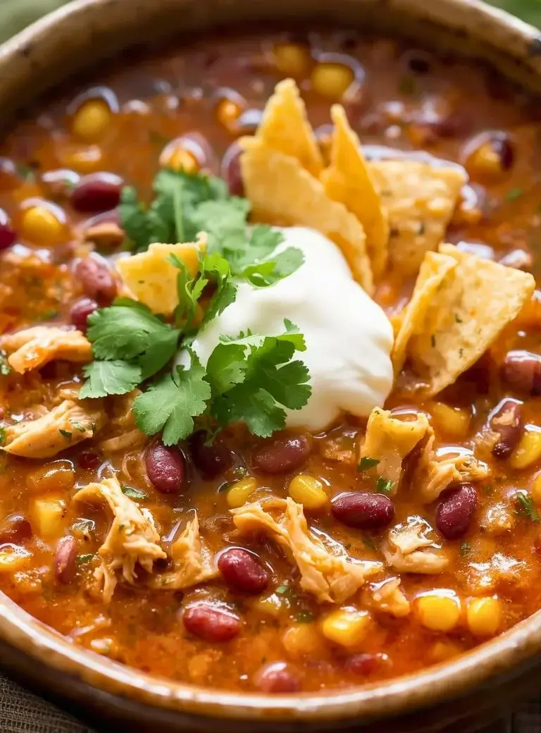 Crockpot Chicken Tortilla Soup