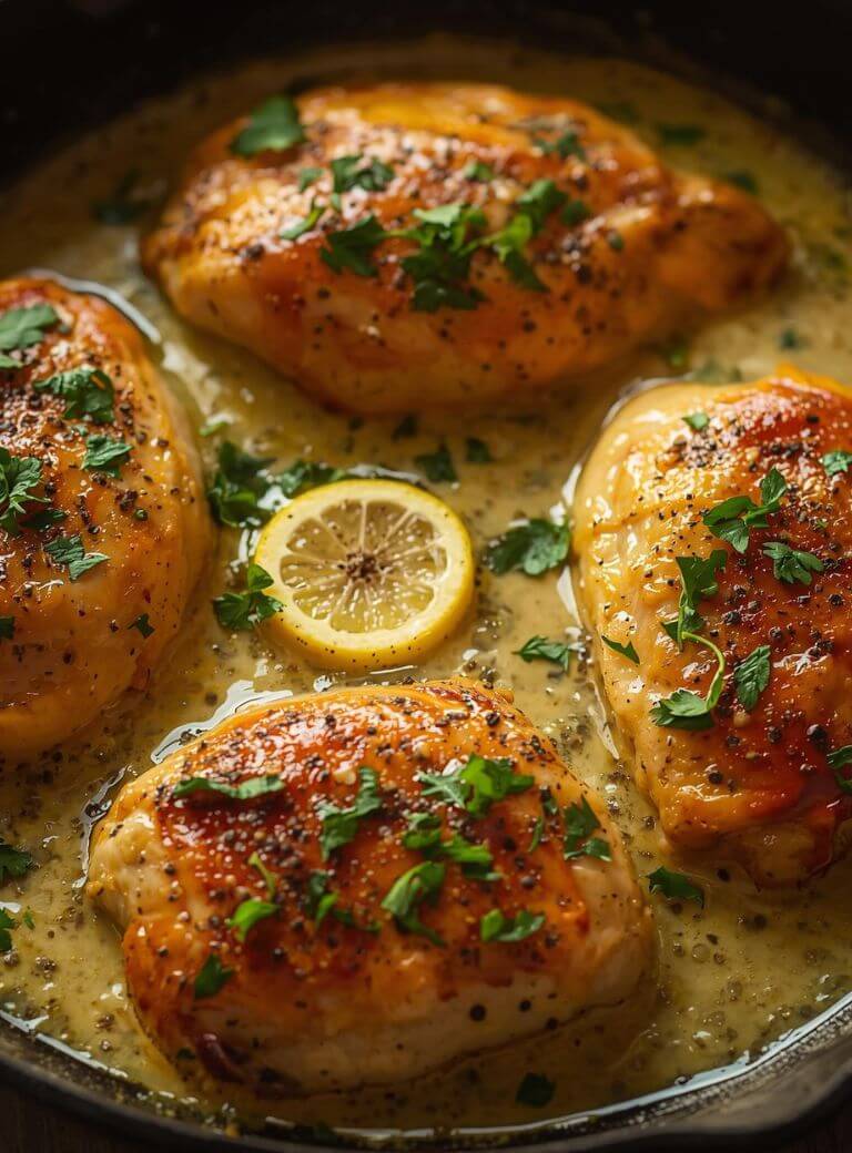 Slow Cooker Lemon Garlic Chicken