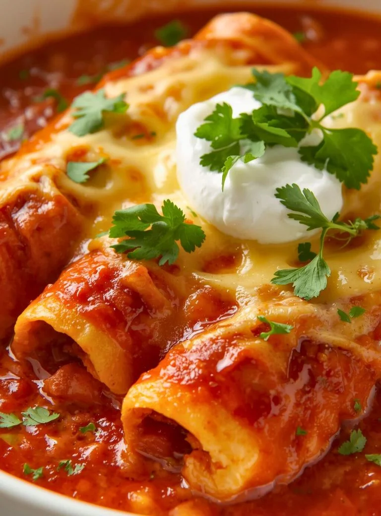 delicious chicken enchiladas