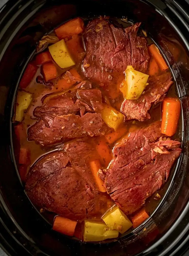 corned beef in a slow cooker