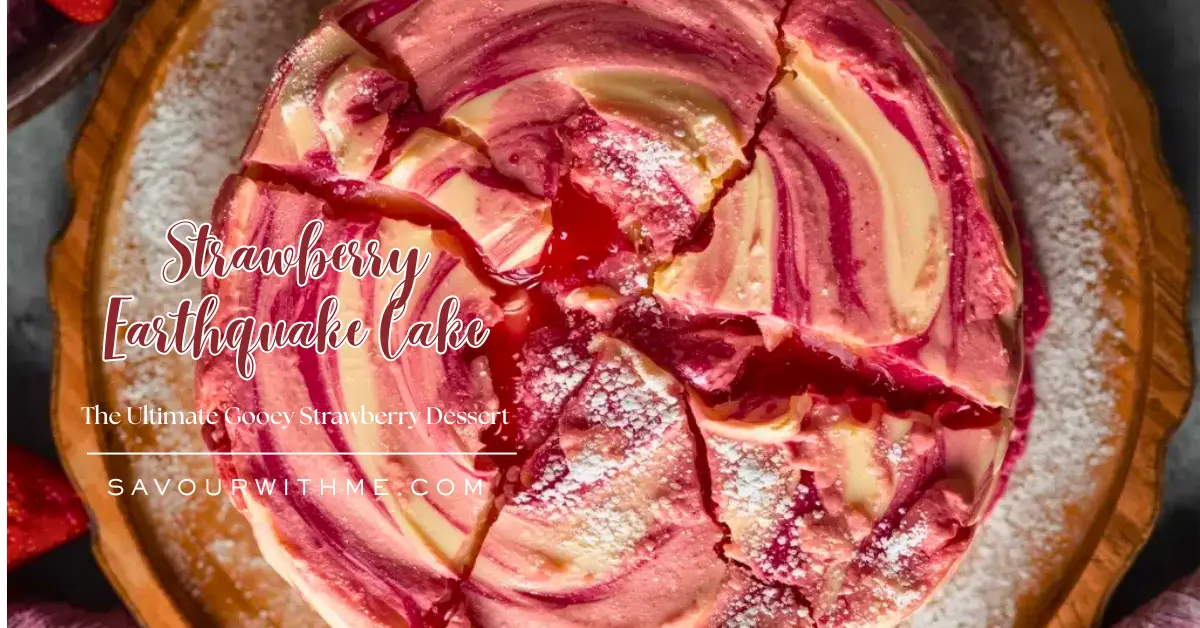 Strawberry Earthquake Cake Featured Image