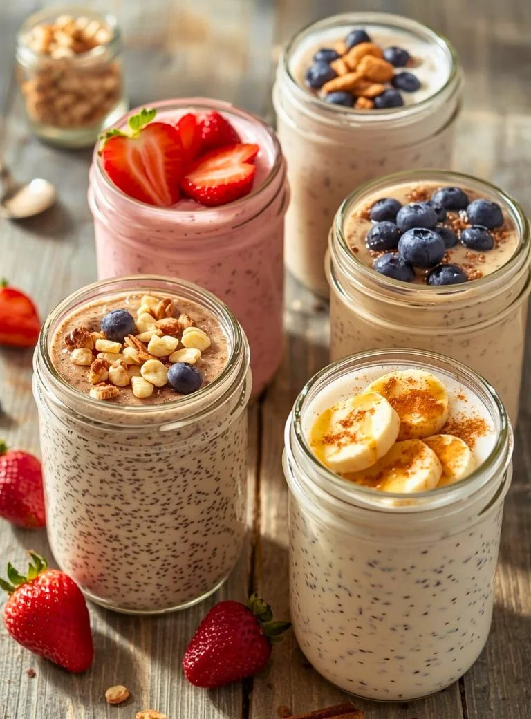 overnight oats in jars