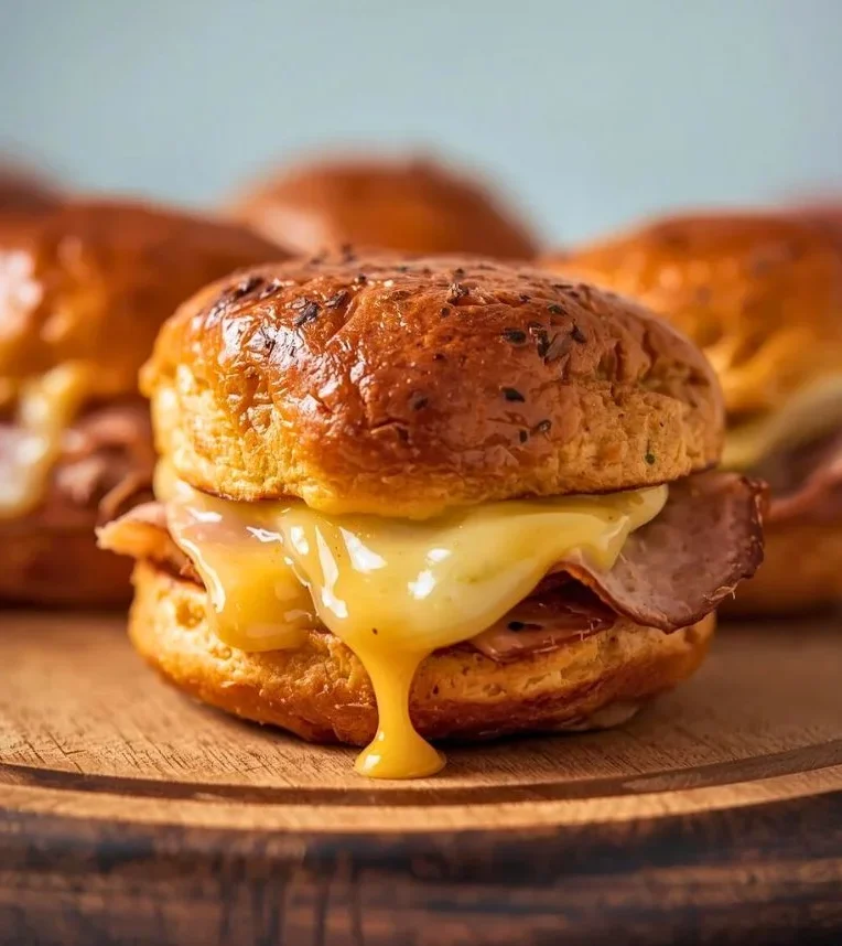 cheesy ham sliders