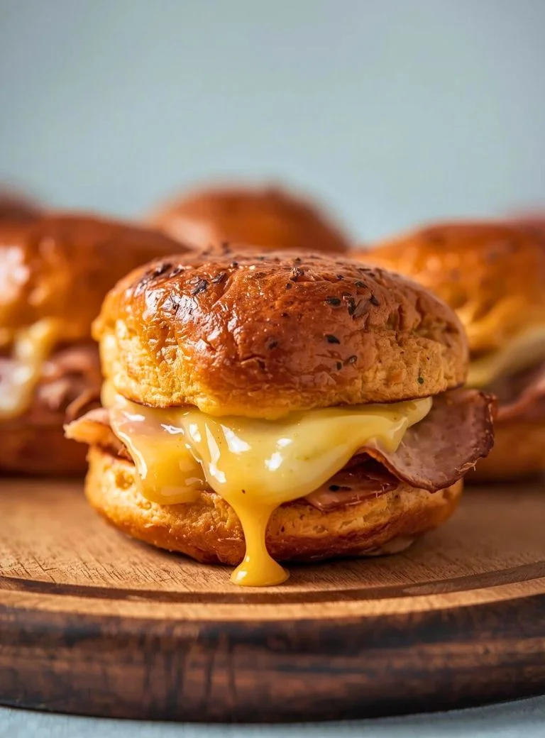 cheesy ham sliders