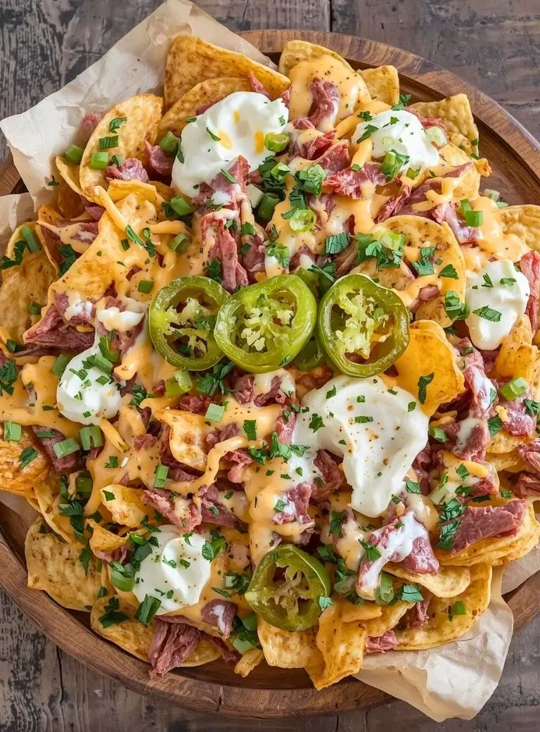 corned beef irish nachos