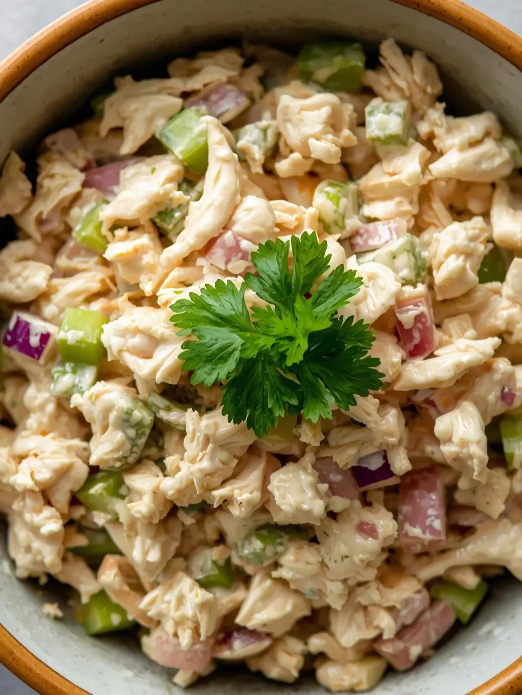 chicken salad in a bowl