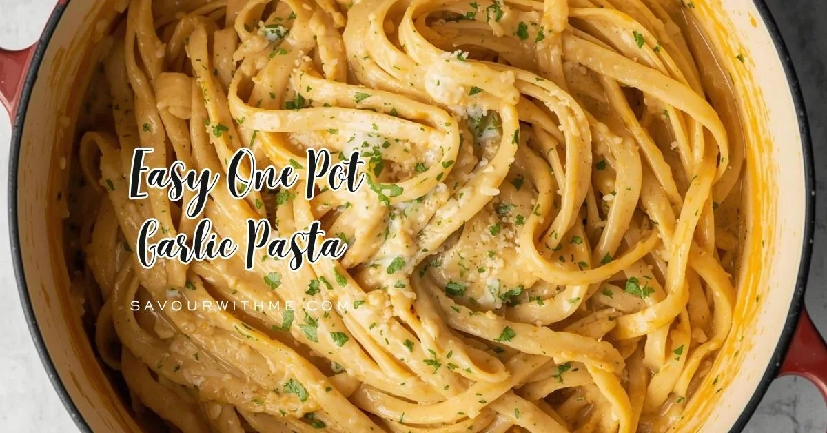 one pot garlic pasta recipe - featured image