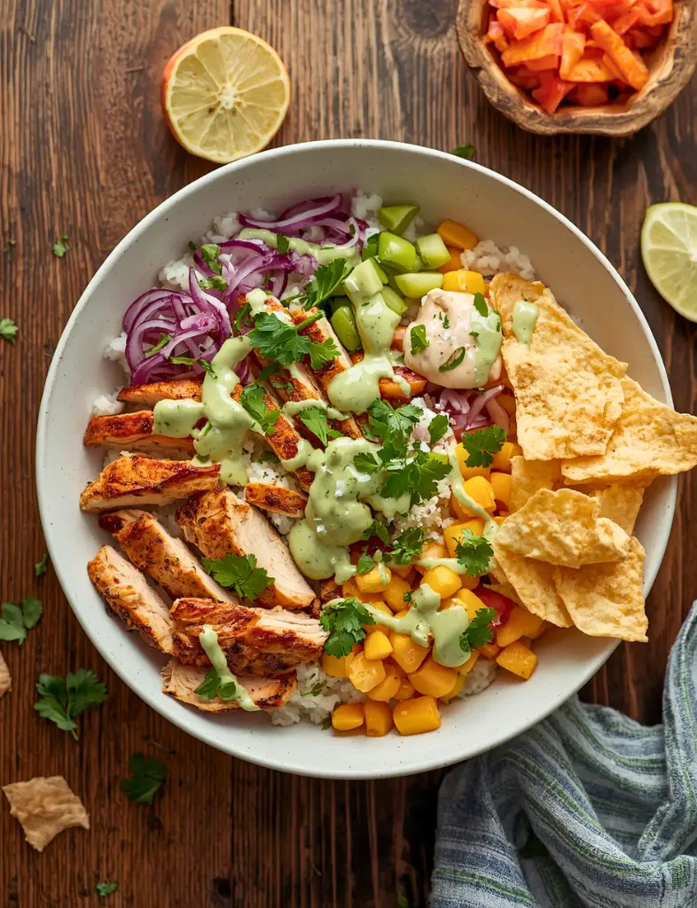 Street Corn Chicken Rice Bowl