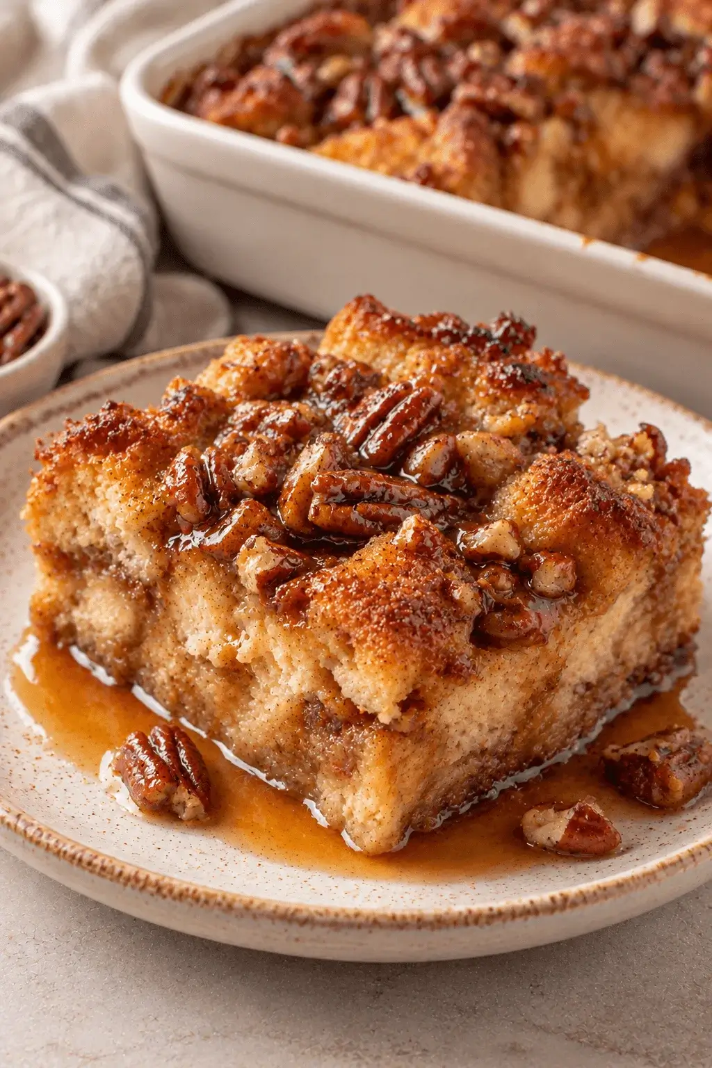 Decadent Caramel Pecan Bread Pudding