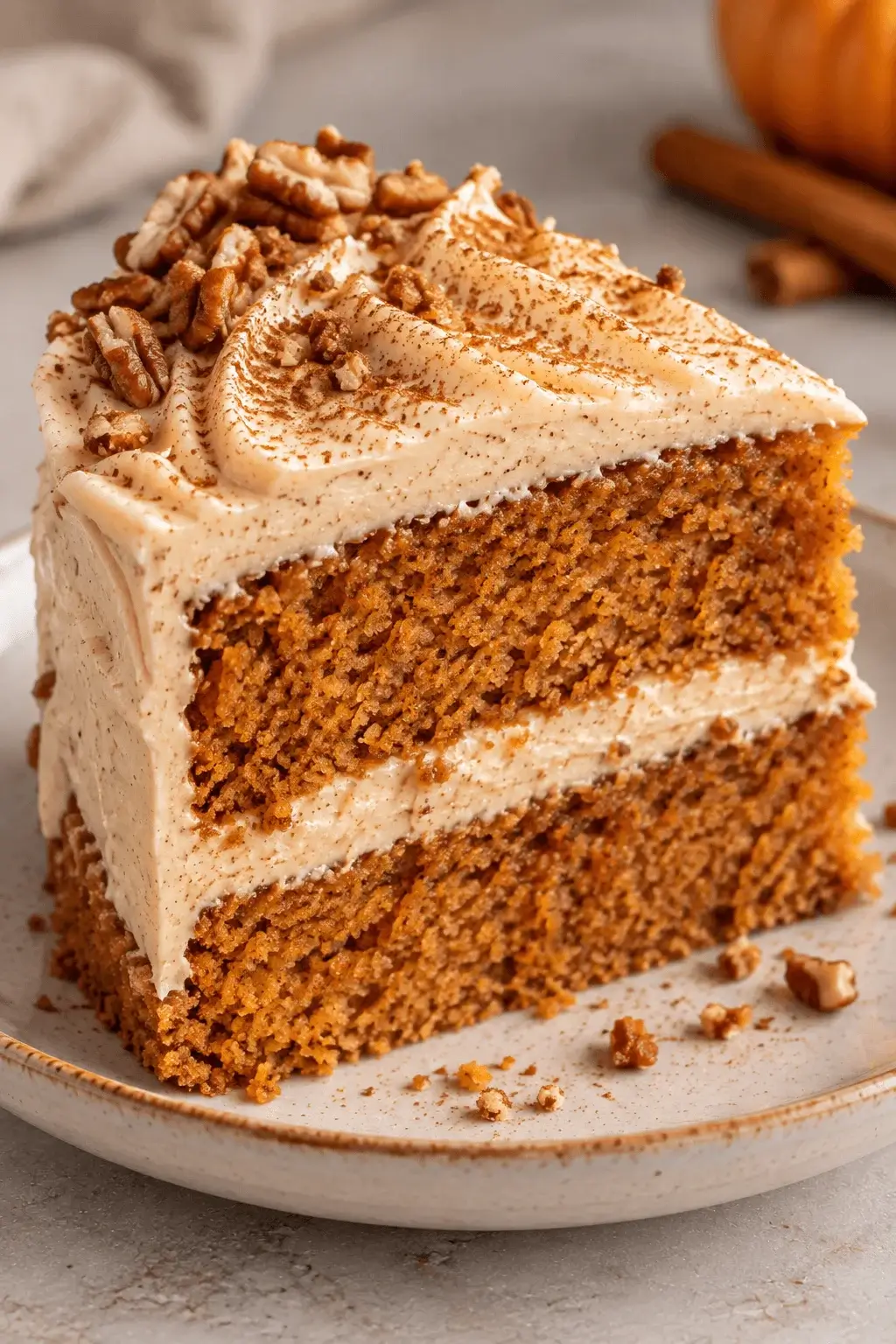 Pumpkin Spice Cake with Pecans